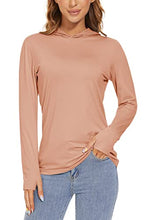 Load image into Gallery viewer, TACVASEN Womens Hoodies Sun Protection Fishing Shirts Long Sleeve Shirts Running Shirts Yoga Shirts Casual Shirts Hood Shirts Tennis Shirts Apricot