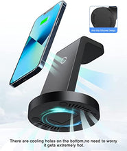 Load image into Gallery viewer, Wireless Charging Station, 3 in 1 Wireless Charger Compatible with iPhone 14/13/12/11/Pro/Max/SE/XS/XR/X/8 Plus/8, Fast Wireless Charging Stand Dock for Apple Watch Series & Airpods(with Adapter)
