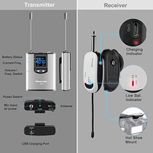 Load image into Gallery viewer, Wireless Headset Lavalier Microphone System -Alvoxcon Dual Wireless Lapel Mic for iPhone, DSLR Camera, PA Speaker, YouTube, Podcast, Video Recording, Conference, Vlogging, Church, Interview, Teaching