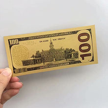 Load image into Gallery viewer, 7PCS Gold Dollar Bills USD 1/2/5/10/20/50/100 Set of Colored Commemorative Coins with Gold Foil