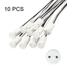 Load image into Gallery viewer, Rayhoo G4 LED Bulb Socket Halogen MR11 Base Ceremic Lamp Holder Socket, Miniature Bi-Pin Base Socket, Halogen Incandescent Led Socket Ceramic Body Lamp Holder, 10-Pack