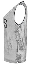Load image into Gallery viewer, Howriis Women's Silver Sequins Basketball Tank Vest (One Size, Silver)