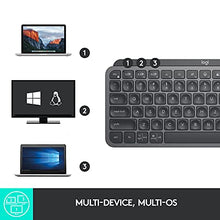 Load image into Gallery viewer, Logitech MX Keys Mini Minimalist Wireless Illuminated Keyboard, Compact, Bluetooth, Backlit, USB-C, Compatible with Apple macOS, iOS, Windows, Linux, Android, Metal Build - Graphite