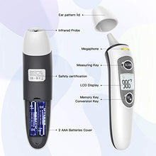 Load image into Gallery viewer, Infrared Thermometer for Adults,Forehead and Ear Thermometer for Fever, Babies, Children, Adults, Indoor and Outdoor Use