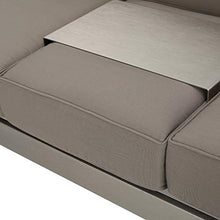 Load image into Gallery viewer, Christopher Knight Home Cape Coral Outdoor Loveseat Sofa with Tray, Khaki