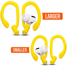 Load image into Gallery viewer, WC HookZ - Upgraded Over Ear Hooks for AirPods Pro & AirPods 1, 2 & 3-2 Size Pairs Included in Package, Made by Wicked Cushions | Neon Yellow