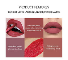 Load image into Gallery viewer, 6Pcs Matte Liquid Lipstick Makeup Set, Matte liquid Long-Lasting Wear Non-Stick Cup Not Fade Waterproof Lip Gloss (Set A)