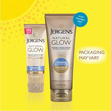 Load image into Gallery viewer, Jergens Natural Glow +FIRMING Self Tanner, Sunless Tanning Lotion for Fair to Medium Skin Tone, Anti Cellulite Firming Body Lotion for Natural-Looking Tan, 7.5 Ounce