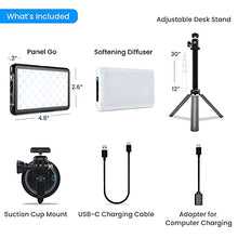 Load image into Gallery viewer, Lume Cube Broadcast Lighting Kit | Zoom Lighting, Webcam Light for Computer | Video Conference Lighting Kit for Laptop with Adjustable Brightness & Color Temperature, Tripod & Suction Mount Included