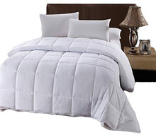 Load image into Gallery viewer, Royal Hotel Comforter White Down Alternative - King Quilted Duvet Insert - Hypoallergenic All-Season Comforter with Corner Tabs - Hotel Down Alternative Plush Fill - Oversized King
