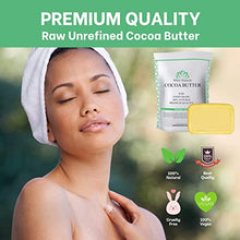 Load image into Gallery viewer, Organic Cocoa Butter 1lb ,Unrefined, Raw, 100% Pure, Natural -Skin and Hair Moisturizer, Use for DIY Recipes, Whipped Body Butters, Soap Making, Lotions, Stretch Marks Cream, Lip Balm By White Naturals 16 oz Block