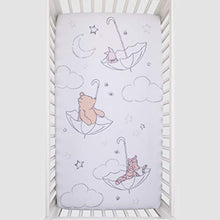 Load image into Gallery viewer, Disney Winnie The Pooh - Classic Pooh - Ivory, Tan & White Photo Op Fitted Crib Sheet, Tan, White, Grey , 28x52x8 Inch (Pack of 1)
