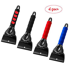 Load image into Gallery viewer, Jelacy 4 Pack Snow Ice Scraper with Ergonomic Foam Grip, Frost and Snow Removal for car Windshield and Window