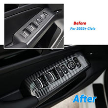 Load image into Gallery viewer, Thenice for 11th Gen Civic Window Control Panel Door Armrest Cover Door Lock Switch Trim for Honda Civic 2022 Sedan Hatchback -Carbon Fiber Grain