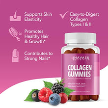 Load image into Gallery viewer, Collagen Gummies Type I and III with Zinc, Vitamin E & C and 3000mcg Biotin for Hair, Skin, and Nail Growth