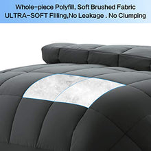 Load image into Gallery viewer, COSYJOY All-Season Queen Size Soft Down Alternative Quilted Comforter Grey Down Alternative Comforter Hotel Collection Reversible Duvet Insert with Corner Tabs,Warm Fluffy Hypoallergenic