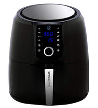 Load image into Gallery viewer, Simple Living Products XL Digital Air Fryer, 8 Custom Presets, 2 Hour Keep Warm and Memory Control Function, Airfryer Recipe Cookbook, Black High Gloss Finish with 5.8 Quart Capacity