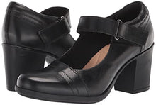 Load image into Gallery viewer, Clarks womens Diane Strap Mary Jane Flat, Black Leather, 8.5 US