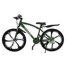 Load image into Gallery viewer, HGmart Mountain Bike 21 Speed Double Disc Brake 26-inch Wheels 6 Spoke Bicycle Front Suspension MTB for Adult or Teens, DarkGreen