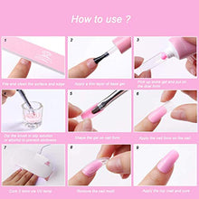 Load image into Gallery viewer, Makartt Poly Nail Gel Kit Pink Gel Nail Kit Nail Extension Kit Hard Gel for Nails with Mini Nail Lamp and Slip Solution Halloween Beauty Gift Sets Gel Nail Builder Christmas Pink Bling Clear White Jelly Pink Poly Extension Gel Nail File All-in-one French