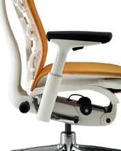 Load image into Gallery viewer, Herman Miller Embody Ergonomic Office Chair with White Frame/Titanium Base | Fully Adjustable Arms and Translucent Casters | Berry Blue Balance