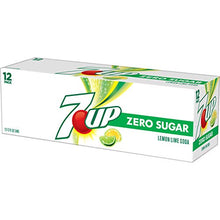 Load image into Gallery viewer, Diet 7UP Lemon Lime Soda, Zero Calories and Caffeine Free, 12 Fl Oz Cans (pack of 12)