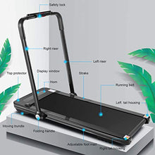 Load image into Gallery viewer, Folding Treadmill,2 in1 Small Treadmills for Home,2.25Hp Electric Under Desk Treadmill Weight Machine with Bluetooth Speakers&Remote Control,Built-in 5 Modes&12 Programs,Installation-Free (Black)