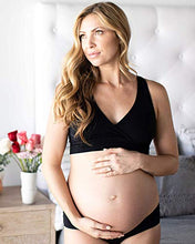Load image into Gallery viewer, Kindred Bravely French Terry Racerback Nursing Sleep Bra for Maternity/Breastfeeding (Medium, Black)