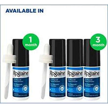 Load image into Gallery viewer, Rogaine Men's Extra Strength 5% Minoxidil Topical Solution for Hair Loss and Regrowth, Treatment for Thinning Hair, 3 Month Supply, Unscented, 2 Fl Oz, Pack of 3