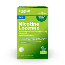 Load image into Gallery viewer, Amazon Basic Care Nicotine Polacrilex Lozenge 2 mg, Mint Flavor, Stop & Quit Smoking Aid, 216 Count