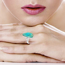 Load image into Gallery viewer, Turquoise Ring Sterling Silver 925 Genuine Gemstones Size 6 to 11 (Turquoise, 11)