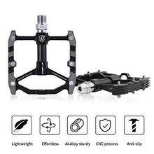 Load image into Gallery viewer, AOIEORD MTB Bike Pedals, 3 Sealed Bearing Cycling Non-Slip Bicycle Pedals, Ultralight Aluminum Alloy 9/16 Road BMX Pedals Flat Platform Pedal