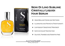Load image into Gallery viewer, Alfaparf Milano Semi Di Lino Sublime Cristalli Liquidi Smoothing Hair Serum - Superior Finishing Hair Oil Treatment - Provides Brilliant Shine and Protection - Professional Salon Quality, 0.51 oz.