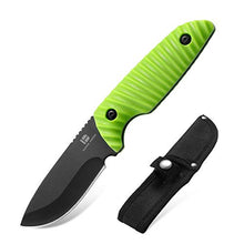 Load image into Gallery viewer, Pocket Fixed Blade Knife with Sheath, Everyday Carry Stainless Steel Small Outdoors Full Tang Knife with Non-Slip Handle, for Cuting Fruit, Hunting, EDC, Camping, Outdoor Survival, Gift for Man