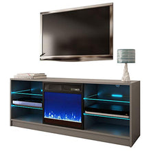 Load image into Gallery viewer, Meble Furniture Manhattan Electric Fireplace Modern 58" TV Stand