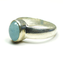 Load image into Gallery viewer, Jewelryonclick Natural Aquamarine Silver Rings for Men 5 Carat Gemstones Oval March Birthstone in Size 8