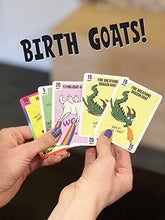 Load image into Gallery viewer, Goat Lords by Gatwick Games | Hilarious, Addictive & Competitive Card Game with Goats! | Best Card Games for Families, Adults, Teens, and Kids | Great Game Gift and Travel Games | 2-6 Players