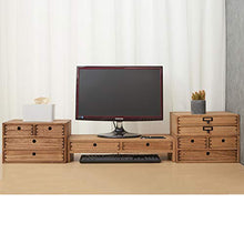 Load image into Gallery viewer, Kirigen Drak Brown Wood Desktop Storage Cabinet/Workspace Document Office necessity Organizer with 4 Drawers/Home,office Letter Mail Sorter with 3 levels/Hold Makeup Box (BR, 3-layer &4 drawers)