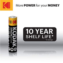 Load image into Gallery viewer, KODAK AAA Batteries 60 Pack - with 10 Years Shelf Life Long Lasting Alkaline Batteries AAA Size Pack, 1.5V Mignon LR03 MN1500 AM3 Triple A Batteries, Leak Proof AAA Battery Pack