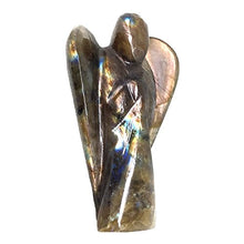 Load image into Gallery viewer, Nelson Creations, LLC Labradorite Hand-Carved Natural Gemstone Crystal Healing Angel Figurine Statue, 2 Inch