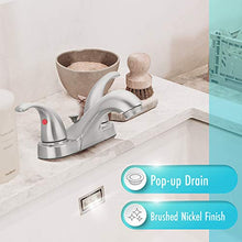 Load image into Gallery viewer, Aqua Vista 15-B42WP-BN-AV Two Handle Bathroom Sink Faucet, Brushed Nickel