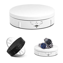 Load image into Gallery viewer, JAYEGT Motorized Rotating Display Stand, 5.74inch /22LB Load, 360 Degree Electronic Turntable Display Stand for Photography Products Shows, Jewelry, Watch, 3D Models, Cake, White