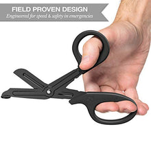 Load image into Gallery viewer, 7.5" EMT Trauma Shears (Various Colors) - Heavy Duty Bandage Scissors, Military-Grade for Doctors, Nurse, Paramedic First Responder and First Aid Emergency Trauma Kits (Black Shears)