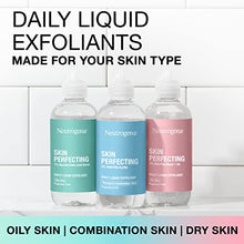 Load image into Gallery viewer, Neutrogena Skin Perfecting Daily Liquid Facial Exfoliant with 9% AHA/PHA Blend for Normal & Combination Skin, Smoothing & Brightening Leave-On Exfoliator, Oil- & Fragrance-Free, 4 fl. oz