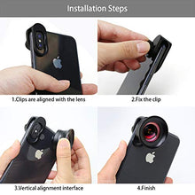 Load image into Gallery viewer, Phone Camera Lens Pro with Tripod - ANGFLY 4K HD 2 in 1 Aspherical Wide Angle Lens & Super Macro Lens,Clip-On Cell Phone Camera Lenses Compatible with iPhone,Android,Samsung Mobile Phones and Tablets