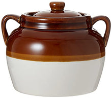 Load image into Gallery viewer, R&M International Traditional Style 4.5-Quart Large Ceramic Bean Pot with Lid, Brown