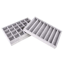 Load image into Gallery viewer, Autoark Ice Velvet Stackable Jewelry Tray Showcase Display Organizer,Set of 3,AJ-075