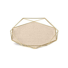 Load image into Gallery viewer, Umbra 299481-221 Prisma Tray, Geometric Plated Jewelry Storage, 11" Length x 7.25" Height x 1.5” Width, Matte Brass