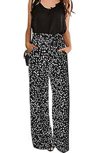 Load image into Gallery viewer, ECOWISH Womens Palazzo Pants Wide Leg Trousers with Pockets High Waist Casual Loose Flowy Pants with Belt Coffee Small