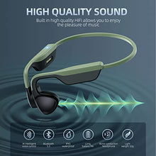 Load image into Gallery viewer, CHENSIVE Bone Conduction Headphones Open Ear Headphones Wireless Bluethooth 5.3 Sport Headphones Waterproof with Microphones for Workouts, Running, Cycling, Driving(Green)